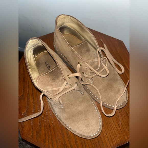 L.L. Bean Women's Stonington Chukkas, Suede Size 6.5 Medium Toasted Coconut - Picture 5 of 11